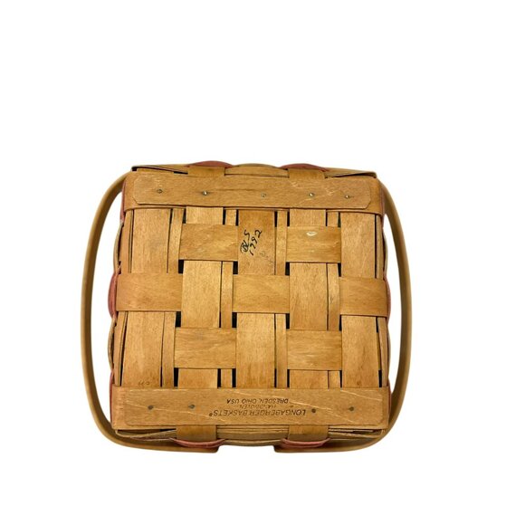 Vintage 1992 Longaberger Basket Used Floral Fabric and Plastic Liner - Picture 11 of 16